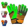 Vizari Saturn F.P. Soccer Goalkeeper Gloves with Finger Support - Green/Orange, Size 4 | Inbuilt Fingersave Protection Goalie Gloves | 3-MM Duplatex Foam Palm Football Gloves view 1