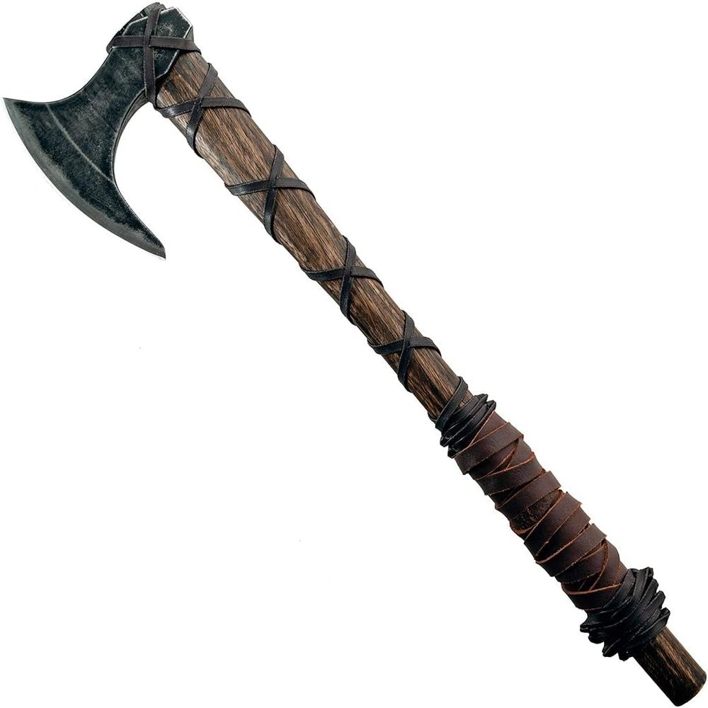 Axe of Ragnar Lothbrok Viking Age Middle Ages Medieval Hand Axe Weapon Toy for Berserker Soldier Warrior Costume Battle Play Halloween Cosplay LARP [AX-025]