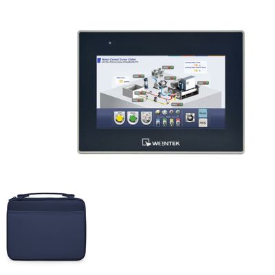 BoxWave Case Compatible with Maple Systems cMT3072XH - Hard Shell Briefcase, Slim Messenger Bag Briefcase Cover Side Pockets - Navy