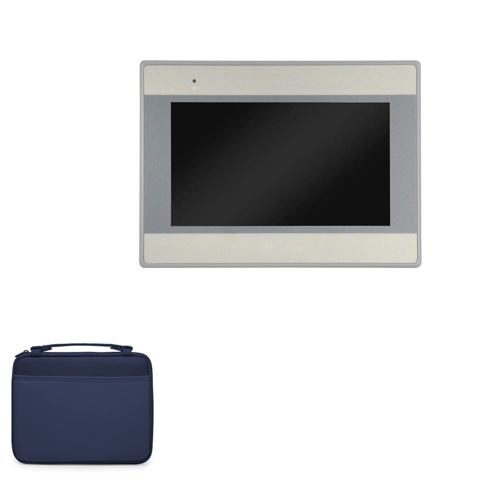 BoxWave Case Compatible with Maple Systems HMI5070L - Hard Shell Briefcase, Slim Messenger Bag Briefcase Cover Side Pockets - Navy