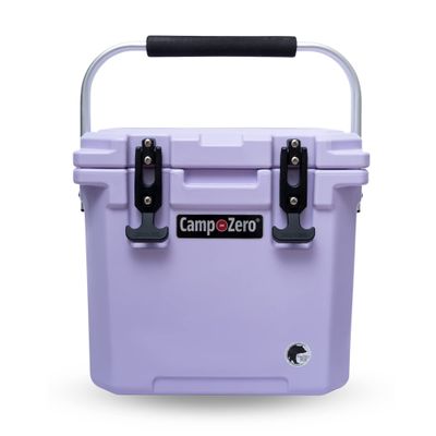 CAMP-ZERO 12L-12.6 Quart Portable Hard Cooler Ice Chest, Perfect for Drinks, Lunch, Beach, Picnics, Boating, Camping and Travel with 2 Molded-in Cup Holders and Folding Aluminum Handle