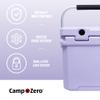 CAMP-ZERO 12L-12.6 Quart Portable Hard Cooler Ice Chest, Perfect for Drinks, Lunch, Beach, Picnics, Boating, Camping and Travel with 2 Molded-in Cup Holders and Folding Aluminum Handle view 2
