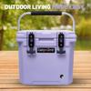 CAMP-ZERO 12L-12.6 Quart Portable Hard Cooler Ice Chest, Perfect for Drinks, Lunch, Beach, Picnics, Boating, Camping and Travel with 2 Molded-in Cup Holders and Folding Aluminum Handle view 4
