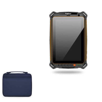 BoxWave Case Compatible with RugGear RG910 - Hard Shell Briefcase, Slim Messenger Bag Briefcase Cover Side Pockets - Navy