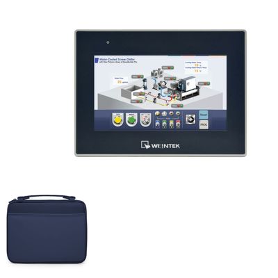 BoxWave Case Compatible with Maple Systems cMT3072X - Hard Shell Briefcase, Slim Messenger Bag Briefcase Cover Side Pockets - Navy