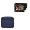 BoxWave Case Compatible with Lilliput 663/O/P2 - Hard Shell Briefcase, Slim Messenger Bag Briefcase Cover Side Pockets - Navy view 1