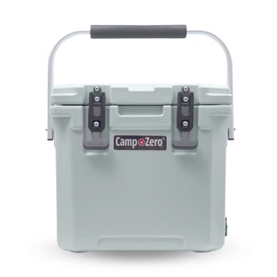 CAMP-ZERO 12L-12.6 Quart Portable Hard Cooler Ice Chest, Perfect for Drinks, Lunch, Beach, Picnics, Boating, Camping and Travel with 2 Molded-in Cup Holders and Folding Aluminum Handle