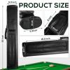 Deekin 2 x 4 Hard Oval Pool Cue Billiard Stick Carrying Case Billiard Cue Cases for 2 Stick 6 Holes with 2 Chalk, 32 x 5.5 x 3.75 Inches(Black) view 2