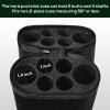Deekin 2 x 4 Hard Oval Pool Cue Billiard Stick Carrying Case Billiard Cue Cases for 2 Stick 6 Holes with 2 Chalk, 32 x 5.5 x 3.75 Inches(Black) view 4