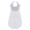 FEESHOW Big Girls Mesh Open Back Lyrical Dance Dress Ballroom Dancing Costumes Leotard High Low Flowy Sheer Skirt C White 6 Years view 3