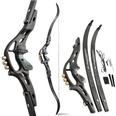 62 ILF Recurve Bow Set, 30-60LBS American Hunting Bow with Gordon Limbs for Adult Outdoor Hunting Archery Competition Athletic, Right Hand Bow (35, Only Bow)