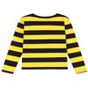 DILBYKE Boys Girl Long Sleeve Striped Crew Neckline T-Shirts Kid Tee, Cotton, Yellow and Black 5-6 Years view 3