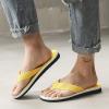 Beach Sandals Flip-Flops Men's Summer Flat Home Slipper Shoes Shoes Breathable Bunny Slippers Men Size 13 (Yellow, 8.5) view 2