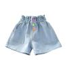 Girls Denim Color Casual Summer Baby Button Shorts Toddler Fashion Girls Tops Young Girls Clothes (Light Blue, 3-4Years) view 1