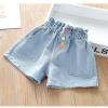 Girls Denim Color Casual Summer Baby Button Shorts Toddler Fashion Girls Tops Young Girls Clothes (Light Blue, 3-4Years) view 2