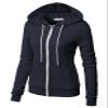 OSABASA Womens Basic Zip Up Hoodies Sweatshirt Long Sleeve Patch Pocket NAVY US XL (OSCWOHOL030) view 3