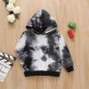 Girls Baby Sweatshirts Dyed Boys Kids Printed Tie Tops Long Hoodie Sleeve Boys Tops Girl Clothes (Black, 6-12 Months) view 2