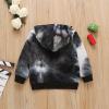 Girls Baby Sweatshirts Dyed Boys Kids Printed Tie Tops Long Hoodie Sleeve Boys Tops Girl Clothes (Black, 6-12 Months) view 3