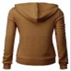 OSABASA Womens Basic Zip Up Hoodies Sweatshirt Long Sleeve Patch Pocket CARAMEL US L (OSCWOHOL030) view 4