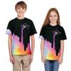 Clothes Summer 3D Girls Print Kids Blouse T-Shirt Tops Teen Big Boys Casual Girls Tops Toddler Girl Tank Tops (Black, 11-12 Years) view 2
