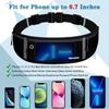 RDMODO Running Belt for Men, Fanny Pack for Women, Waterproof Phone Holder for Running Workout Plus Size Adjustable Running Waist Belt Bag for iPhone 16 15 14 13 Pro Max Samsung Galaxy Note Pure Black view 4