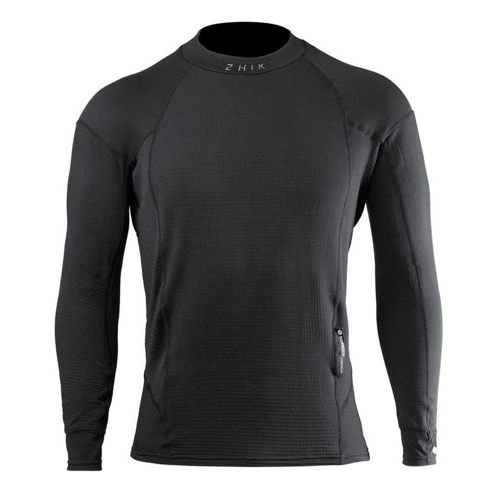 Zhik Mens Superthermal Hydrobase Long Sleeve Top - Black - Thermal Warm Heat Layer Layers Easy Stretch Mens Size - XL