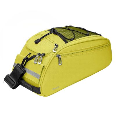 MOSISO Bike Rack Bag, Waterproof Bicycle Trunk Pannier Rear Seat Pouch Cycling Bike Carrier Backseat Storage Luggage Saddle Shoulder Bag, Yellow