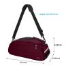 MOSISO Bike Rack Bag, Waterproof Bicycle Trunk Pannier Rear Seat Pouch Cycling Bike Carrier Backseat Storage Luggage Saddle Shoulder Bag, Wine Red view 3
