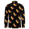 Dachshund in Hot Dog Bun with Mustard Men's Shirt Long-Sleeve Button Hawaiian Shirt Tops for Casual Beach Work 2XL view 4