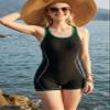 beautyin Women Women Boyleg Boyshorts One Piece Racerback Training Swimming Suit Aqua view 2
