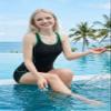 beautyin Women Women Boyleg Boyshorts One Piece Racerback Training Swimming Suit Aqua view 4