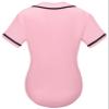 babyhealthy Womens Baseball Jersey Button Down Plain Softball Hip Hop Tshirts Sports Active Tee Pink view 3