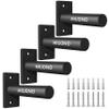 MIUONO Weight Plate Holder, Wall Mounted Weight Rack Storage for 2" Olympic Weight Plate, 4 Pack Home Gym Organizer (Upgraded Larger Screws) view 1
