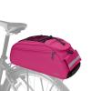 MOSISO Bike Rack Bag, Waterproof Bicycle Trunk Pannier Rear Seat Pouch Cycling Bike Carrier Backseat Storage Luggage Saddle Shoulder Bag, Rose Red view 2