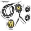 2 Pieces Belt Buckle Bolo Tie Small Set Golden Initial Letter A to Z Western Cowboy Costume Accessory for Men Women M view 2