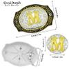 2 Pieces Belt Buckle Bolo Tie Small Set Golden Initial Letter A to Z Western Cowboy Costume Accessory for Men Women M view 3