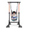LXLZYXSF Adjustable Height Gymnastic Horizontal Bars Kids Pullup Bar Stand, Free Standing Sturdy Training Bar, Gift for Girls Boys (Color : with Hammock)