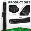 Deekin 2 x 2 Hard Oval Pool Cue Billiard Stick Carrying Case with 4 Holes and 2 Pieces Pool Chalk Cubes(Black) view 2