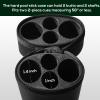 Deekin 2 x 2 Hard Oval Pool Cue Billiard Stick Carrying Case with 4 Holes and 2 Pieces Pool Chalk Cubes(Black) view 4