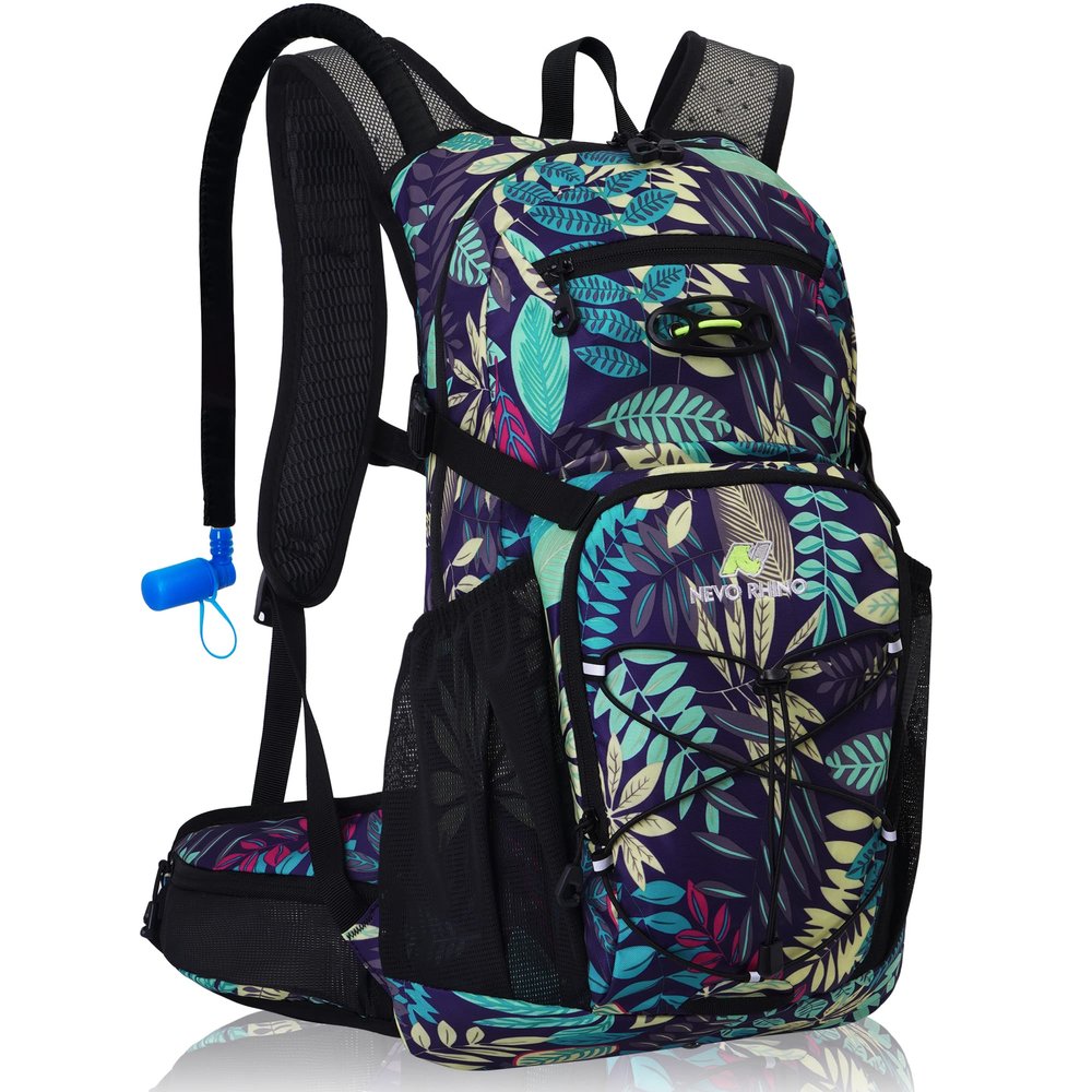 N NEVO RHINO Hydration Backpack, 18L Multipurpose Hiking Backpack with 3L Water Bladder, Water Backpack Insulated Hydration Pack Ideal for Hiking and Cycling