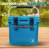 CAMP-ZERO 12 | 12.6 Qt. Premium Cooler with Molded-in Cup Holders and Folding Aluminum Handle, Turquoise (CZ12L-DT) view 4