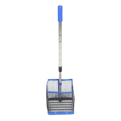 Yardwe Table Tennis Ball Picker Pingpong Ball Collector Mesh Ball Net Bag Portable Telescopic Scoop for Pingpong Tennis Balls (Blue)