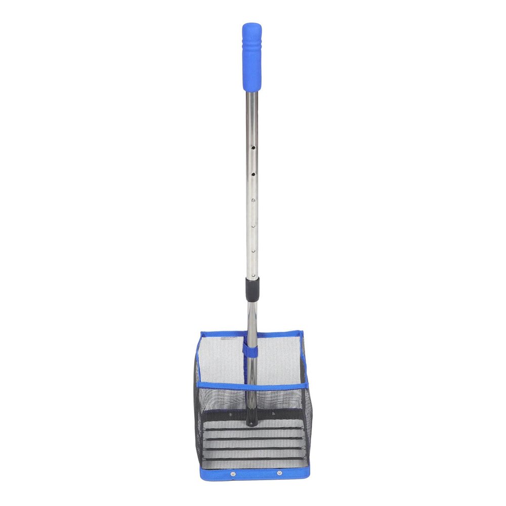 Yardwe Table Tennis Ball Picker Pingpong Ball Collector Mesh Ball Net Bag Portable Telescopic Scoop for Pingpong Tennis Balls (Blue)