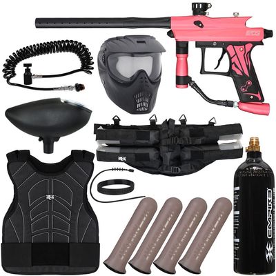 Action Village Azodin KAOS 3 Heavy Gunner Paintball Gun Package Kit (Dust Pink/Dust Black)