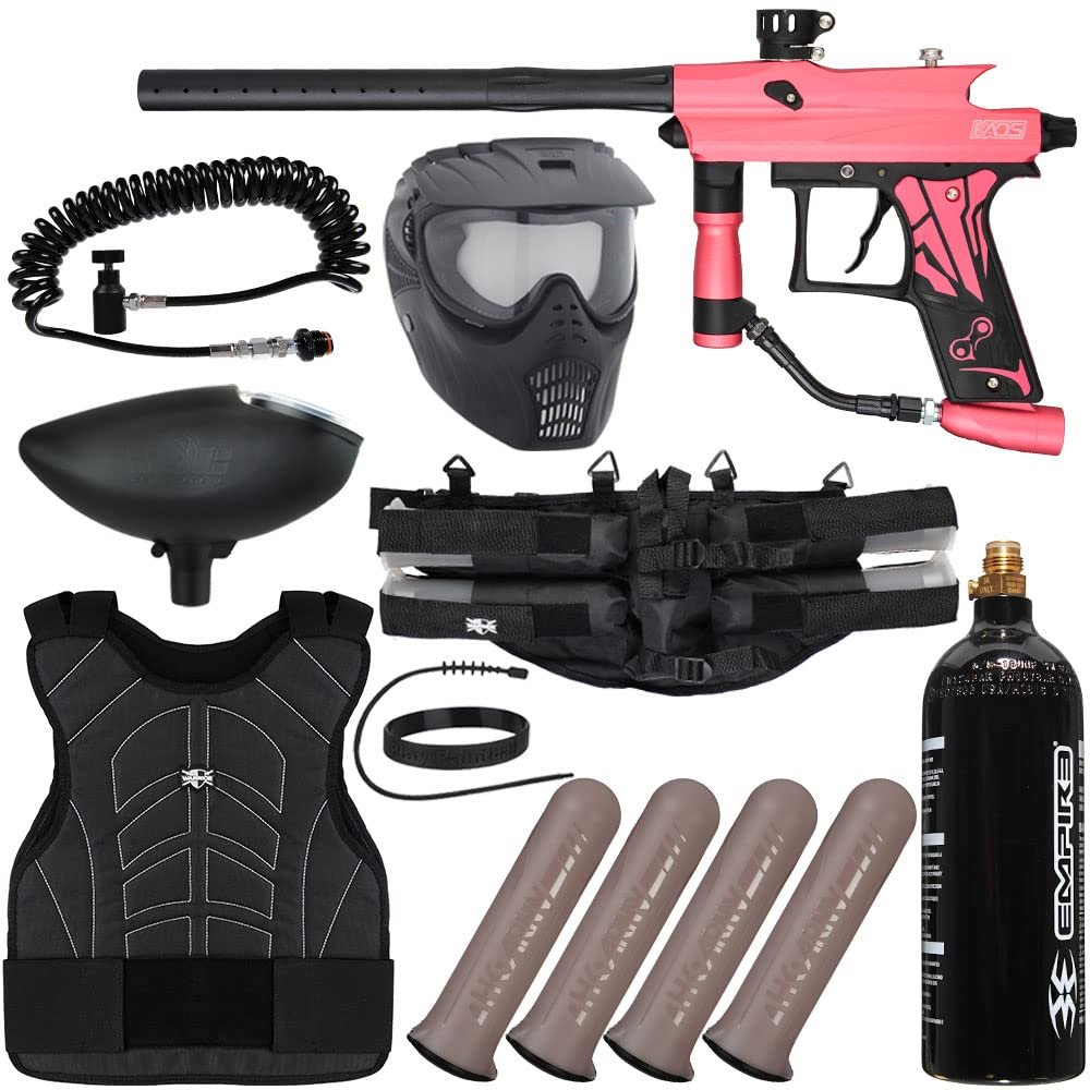 Action Village Azodin KAOS 3 Heavy Gunner Paintball Gun Package Kit (Dust Pink/Dust Black)