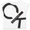 Calvin Klein Girls' Short Sleeve Active Legacy Logo T-shirt, White Explode, 16 view 1