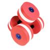 Water Exercise Aquatic Exercise Dumbbells 2pcs High- Density EVA- Foam Dumbbell Set Water Barbells Hand Bar Aerobics (Rose Red) Pool view 2