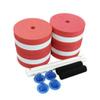 Water Exercise Aquatic Exercise Dumbbells 2pcs High- Density EVA- Foam Dumbbell Set Water Barbells Hand Bar Aerobics (Rose Red) Pool view 3