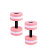 SEWACC 2Pcs Aquatic Exercise Dumbbells Water Dumbells Foam Water Weights Aquatic Fitness Equipment for Water Aerobics (Pink) view 1