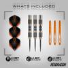 RED DRAGON Amberjack 5: 22g Tungsten Darts Set with Flights and Shafts (Stems) view 2